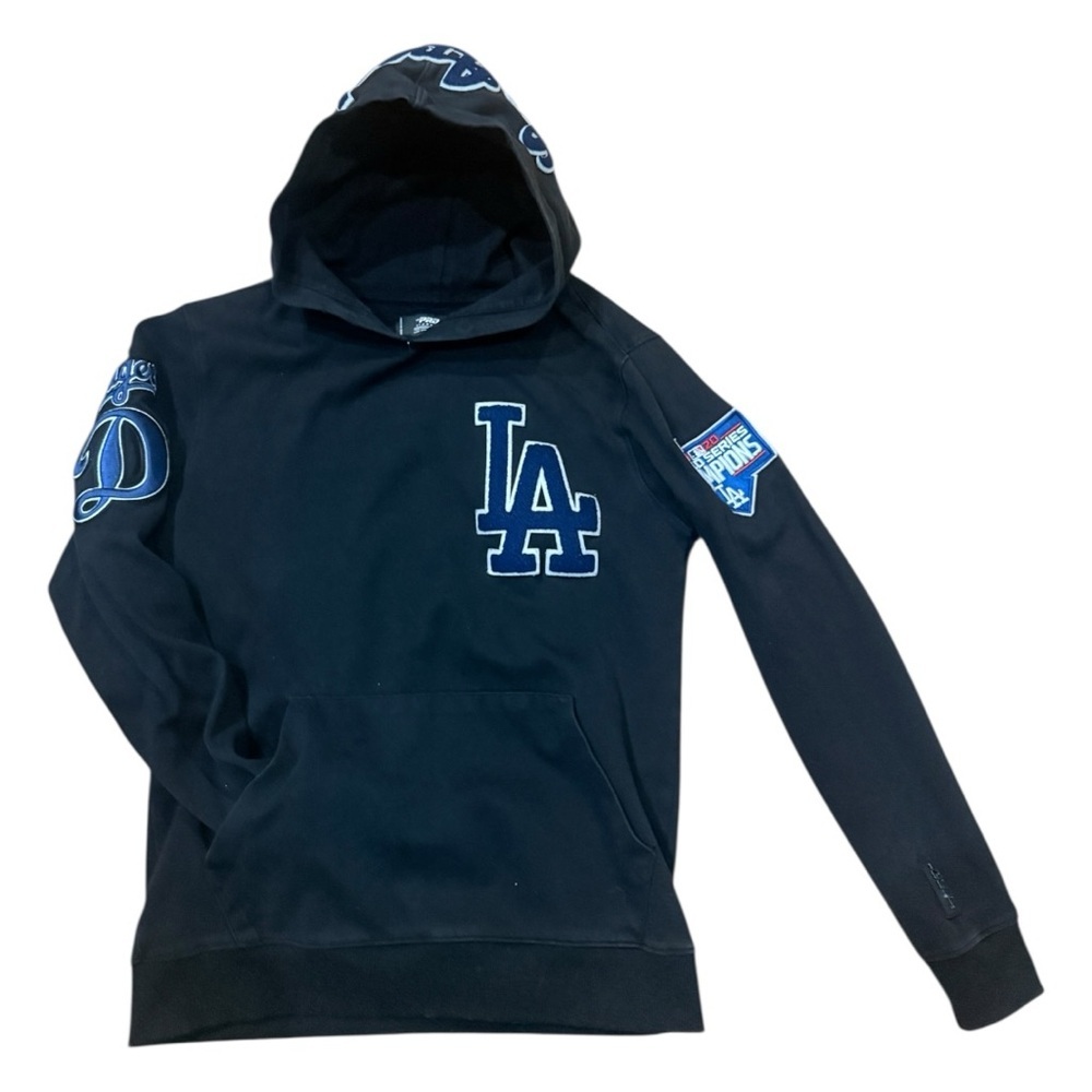 Pro Standard Los Angeles Dodgers Classic Chenille men's pullover hoodie in black - Picture 5 of 10